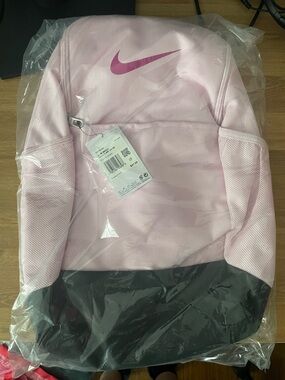 Nike Pink and Black Kids Backpack with Swoosh